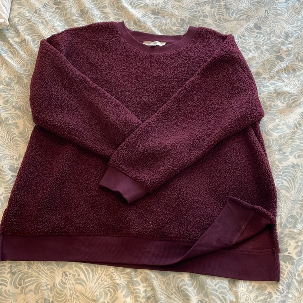 Loft burgundy sweater. Size XL Excellent condition